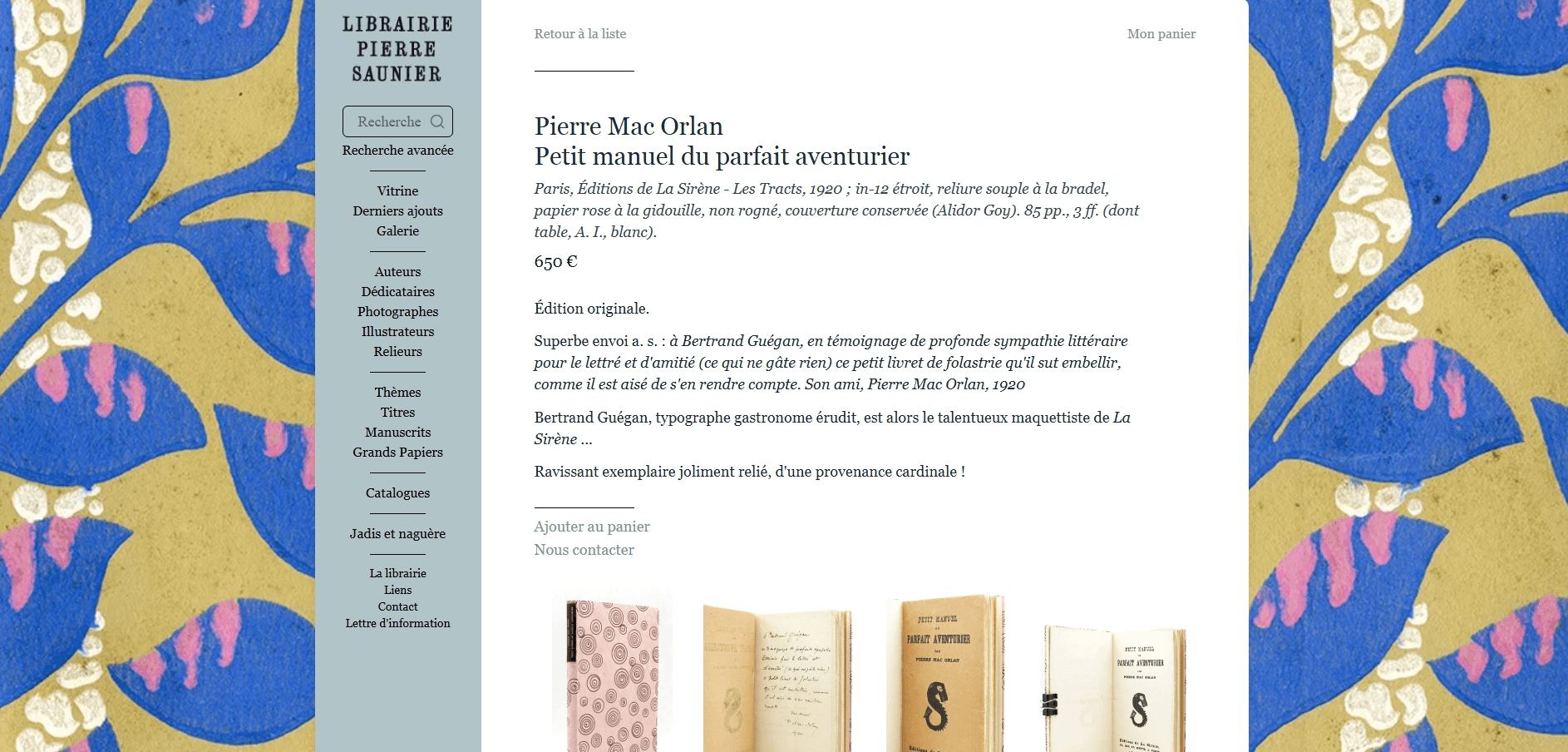 Librairie Pierre Saunier